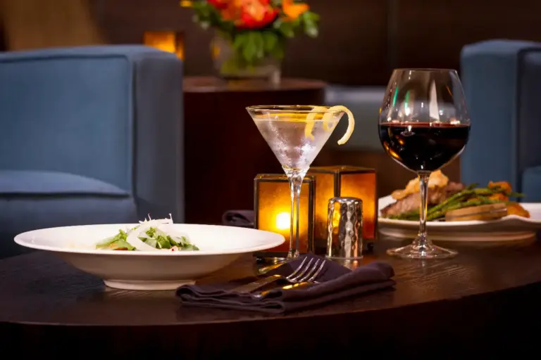 cocktails and wine
